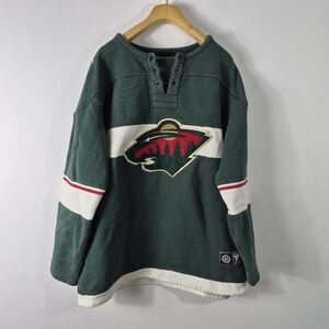 Fanatics Minnesota Wild NHL Stitched Hockey Fleece Sweater 2XL